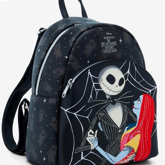 Loungefly The Nightmare Before Christmas Jack & Sally Spiderweb Mini Backpack main image 4